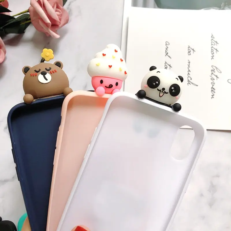 Чехол для iPhone X 5 5s se 2020 силиконовый чехол с 3D пандой КАКТУСОМ Funda 11 6S 7 8 Plus XR XS Max