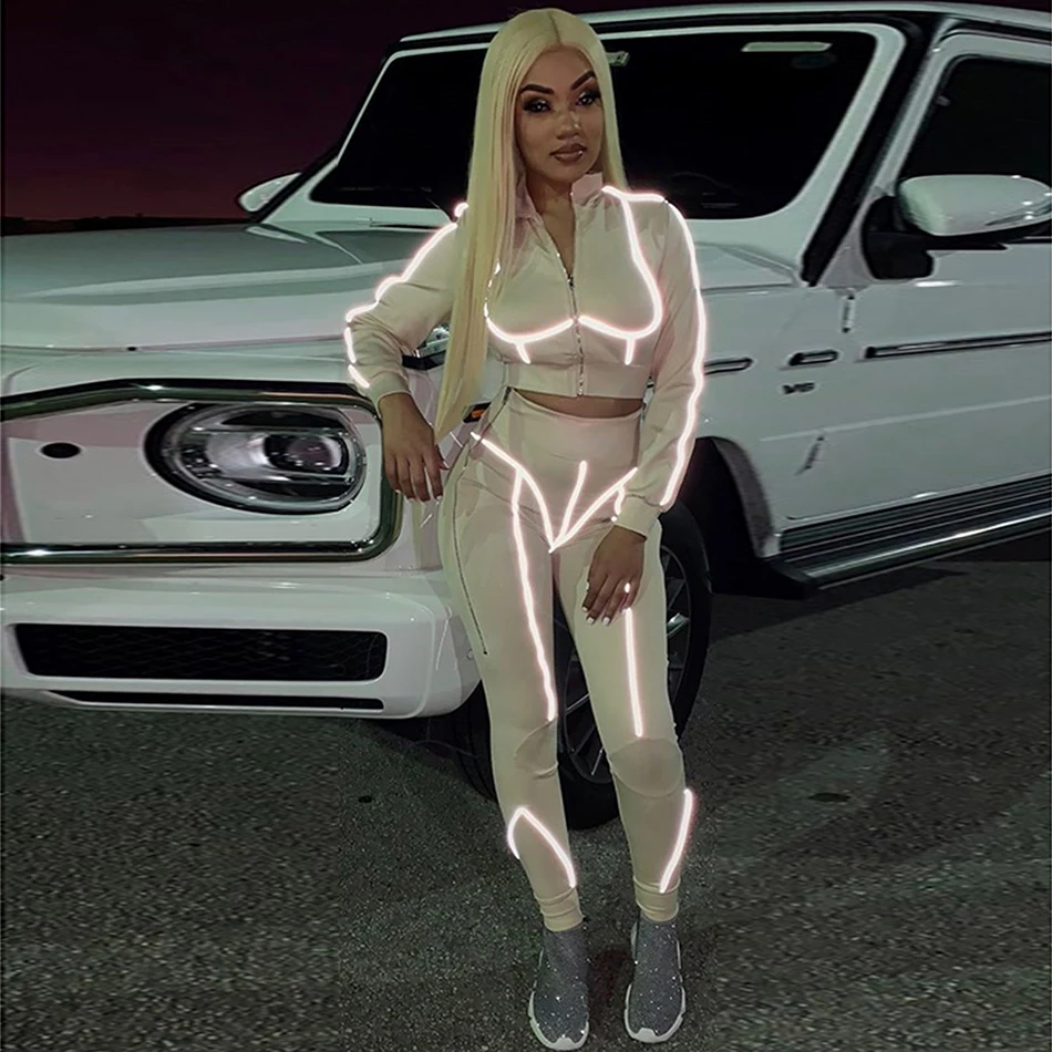 Женский Повседневный комплект для бега спортивный из двух предметов куртка и