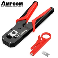 ampcom ratcheting rj45rj11 crimp tool 8prj45 6prj12 rj11 cat5e cat6 crimping tool rj45 crimper tool cut clamp strip tool