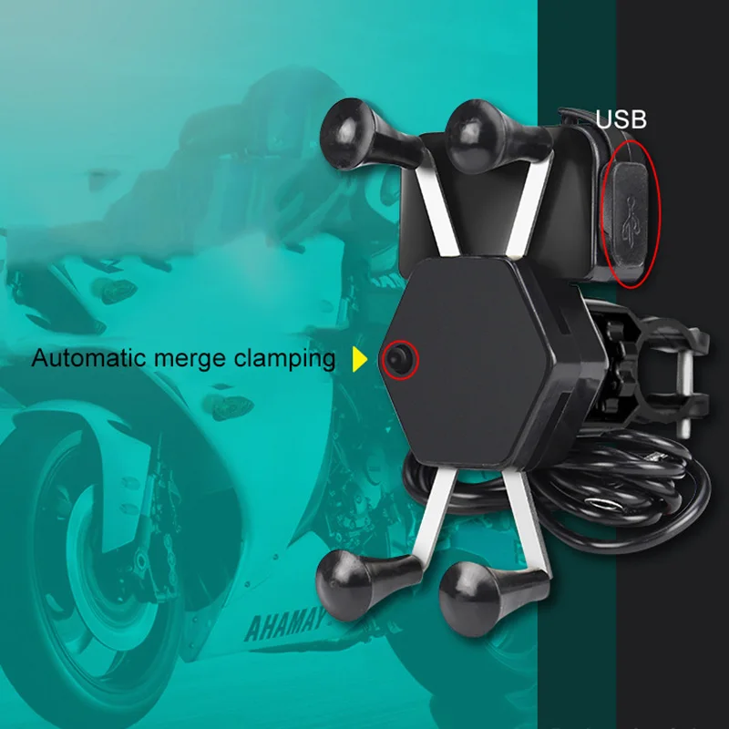 Держатель для телефона ACCNIC с поворотом на 360 градусов водонепроницаемый USB