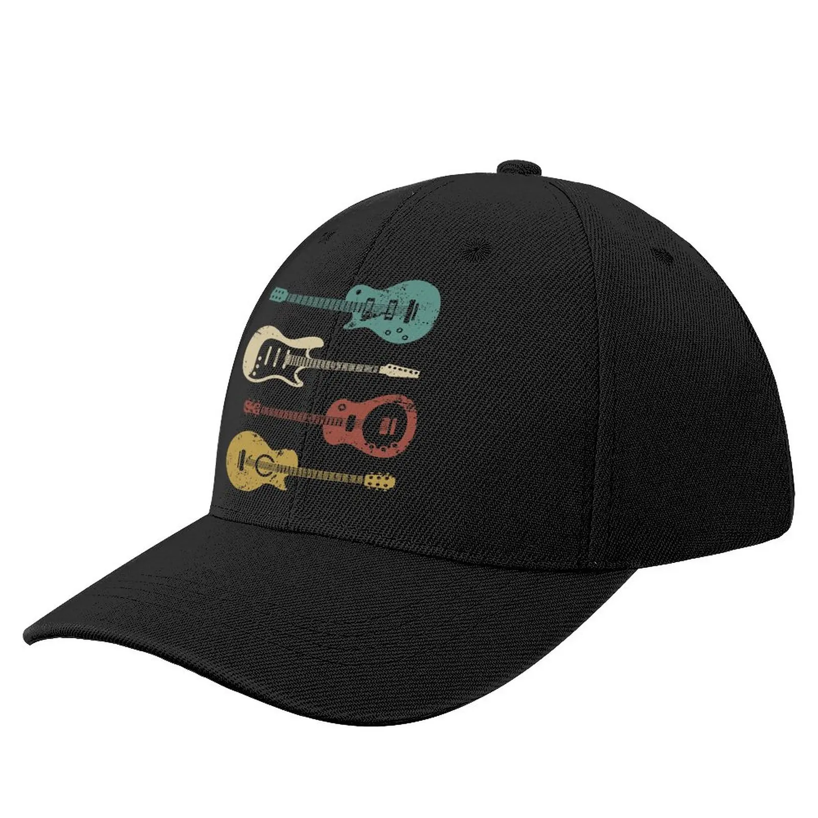 

Electric Guitar Baseball Cap Dropshipping Polyester Streetwear Baseball Hat Teens Hippie Print Cap