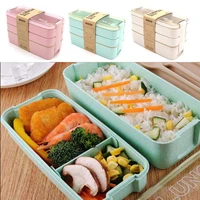 lunch box with compartments wood bento food container microwavable dinnerware bentobox for kid school office kitchen accessories