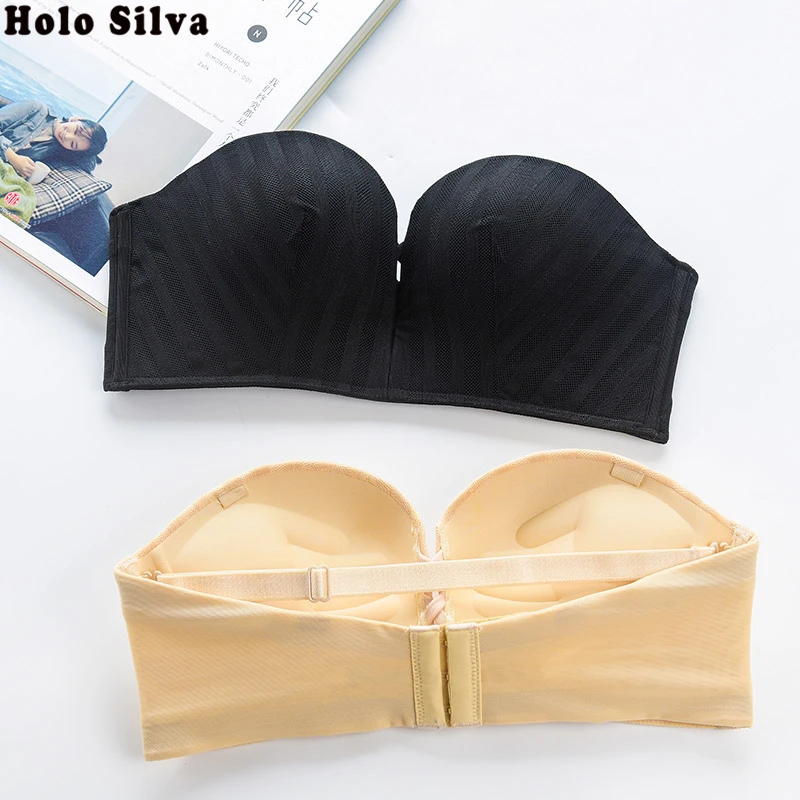 Женский массажный бюстгальтер с глубоким V образным вырезом и эффектом пуш