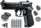 Воздушный пистолет Beretta M92FS с насадками 5x12 CO2, металлический плакат 20 см * 30 см