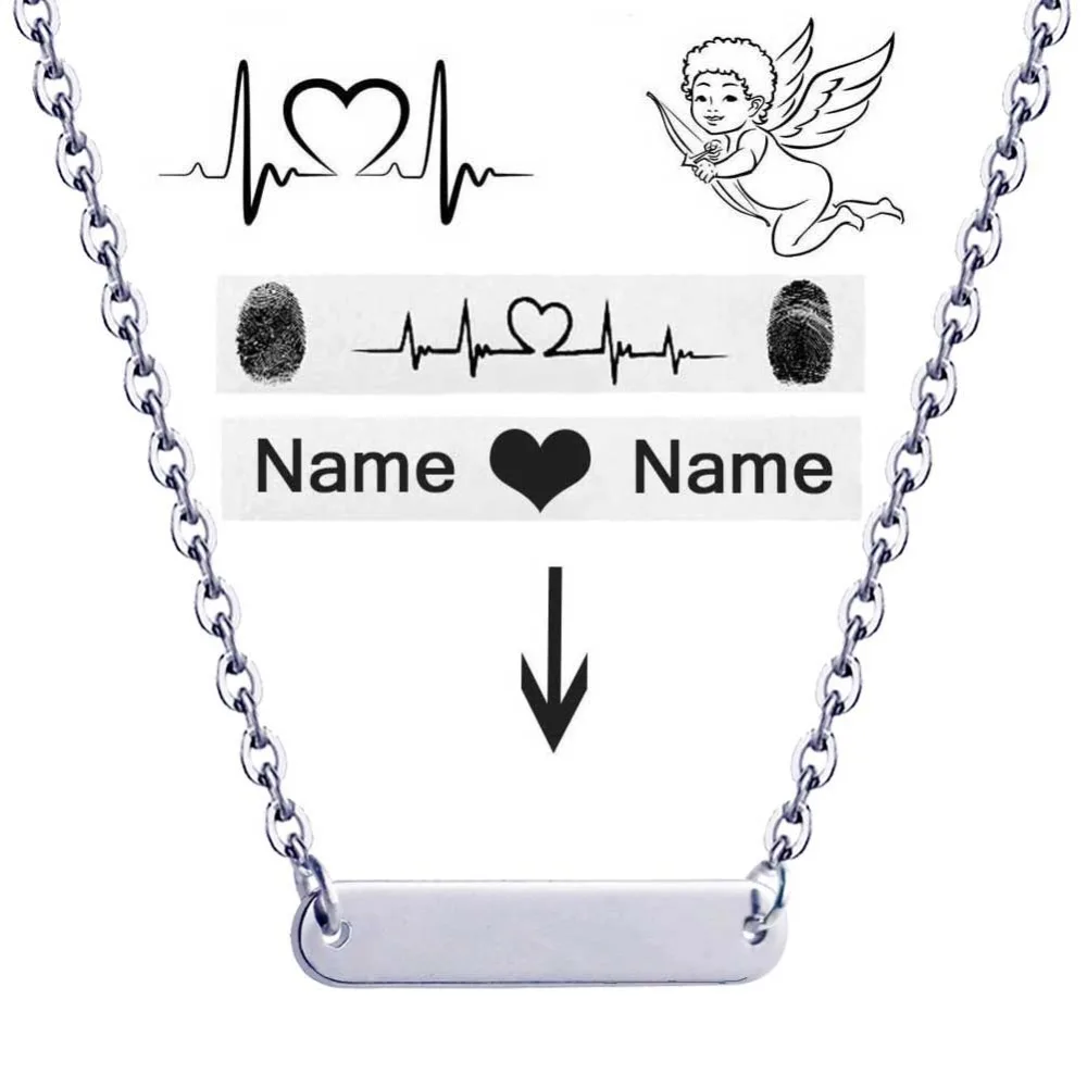 Персонализированные пользовательские таблички ожерелье выгравированное имя