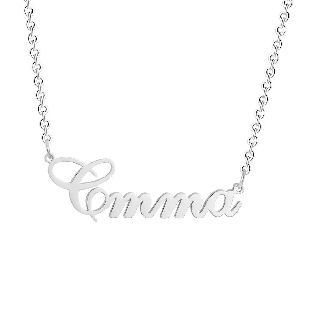 FENGLI индивидуальное ожерелье для женщин имя Подвеска на цепочке из нержавеющей