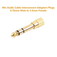 135 pcs 6 35mm male to 3 5mm female jack mic microphone transform cable adapter fast shipping