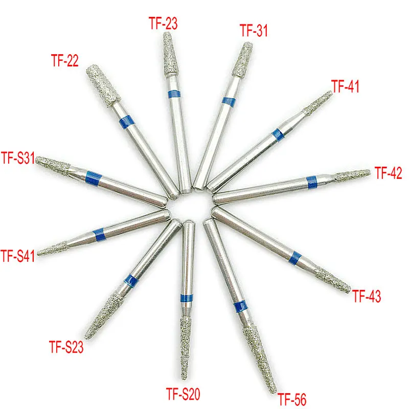 100 шт./10 коробок зубные алмазные высокоскоростные боры FG для полировки