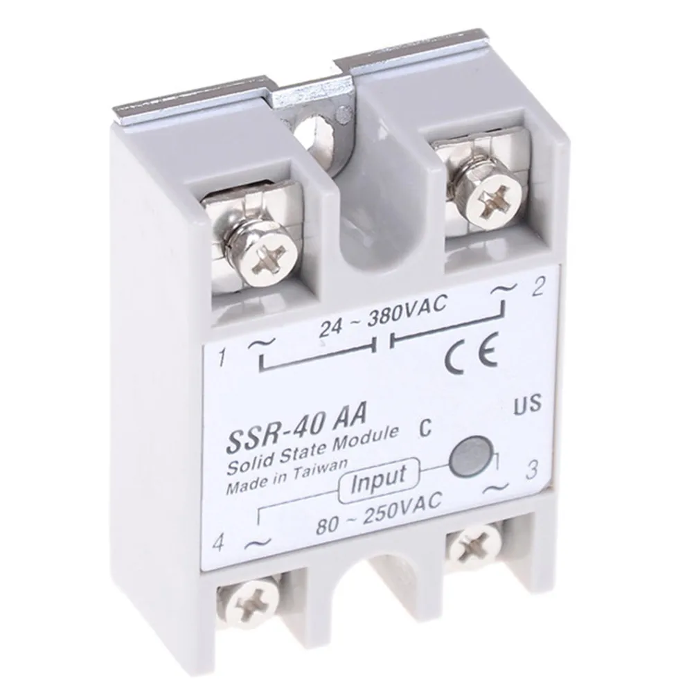 SSR 40AA 40A контроль переменного тока 80 250VAC до 24 380VAC H реле твердотельного