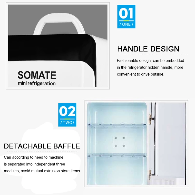 Goede 10L Auto Koelkast Thuis Auto Mini Koelkasten 12V 110V Draagbare Drinken Voedsel Vriezer Cooler -18-65 °C Voor Auto Thuis Outdoor