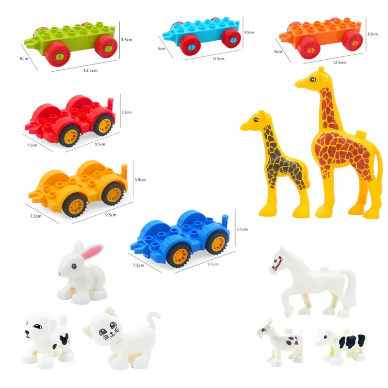 Конструктор сделай сам в виде зоопарка собаки кота коровы набор транспортных