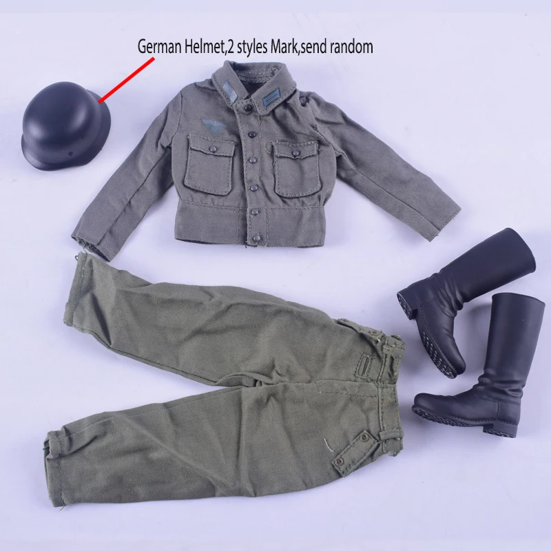 

1/6 Veyron Male Clothes Military WWII Set M44 M42 Short Soldier Uniforms Top Pants Suit For 12"Male Military Action Figure Body