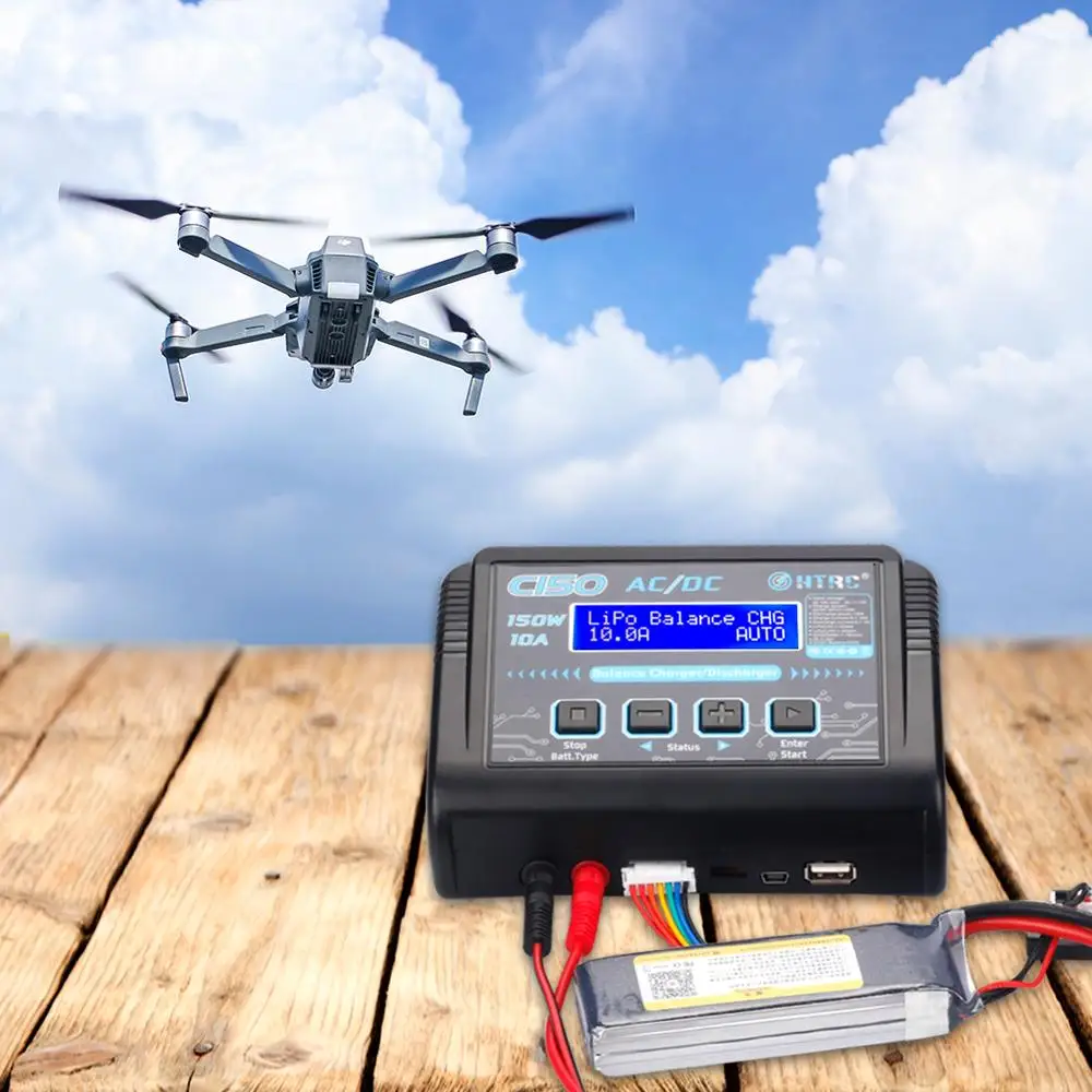 HTRC C150 lipo зарядное устройство AC/DC 150 Вт 10A RC батарея баланс смарт для LiPo LiHV жизнь Lilon