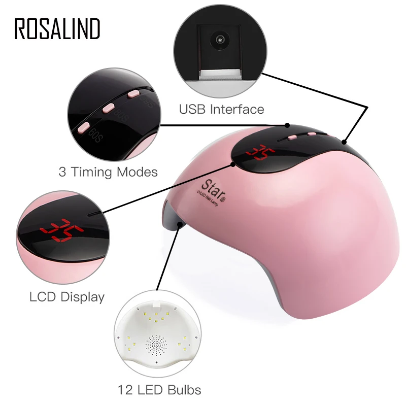 ROSALIND УФ комплект гель-лаков для ногтей Гибридный лак набор Полупостоянный гель