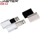 JASTER хрустальные usb-накопители 3D печать логотипа на заказ 4 Гб 16GGB флэш-накопитель 32 Гб 64 Гб прозрачное стекло (более 10 шт. бесплатный логотип)
