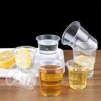 disposable cups 7oz200ml clear plastic party shot glasses disposable clear durable drinking cups tea cups plastic cups