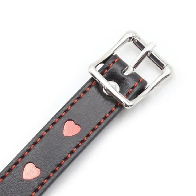 Heart Gag Rubber&PU Leather Open Mouth Harness Ball Shape Couple Game Flirting Oral Sex Product For Woman Man O3 5