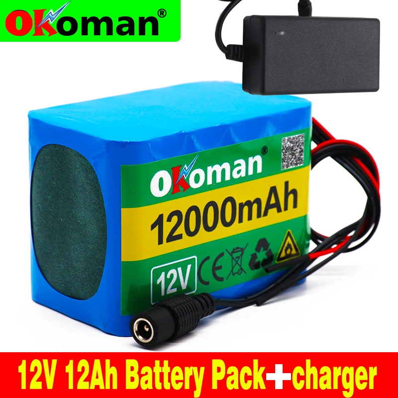 Okoman 12 В 12Ач 18650 литиевая батарея 6 12000 мАч аккумуляторная с BMS для