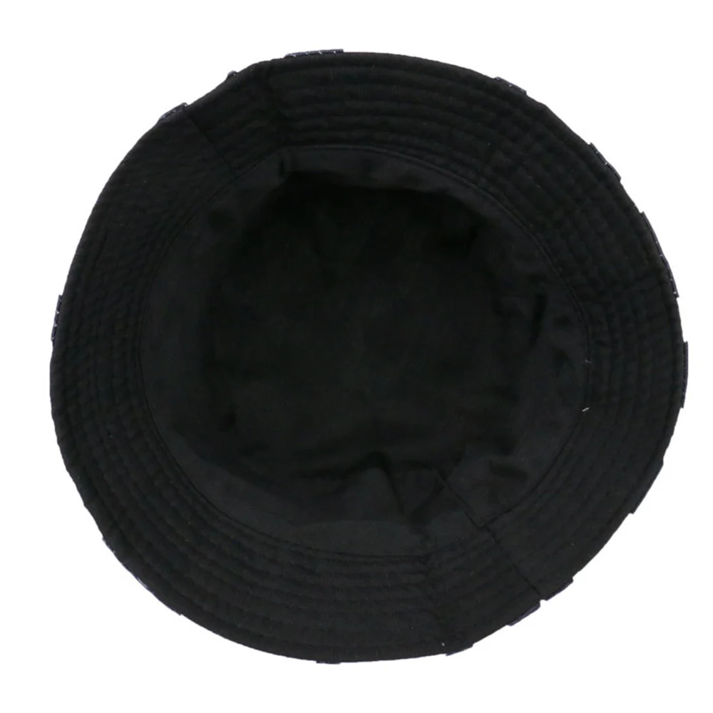 

New Fashion Reversible Black White Cow Pattern Bucket Hats Fisherman Caps For Women Summer