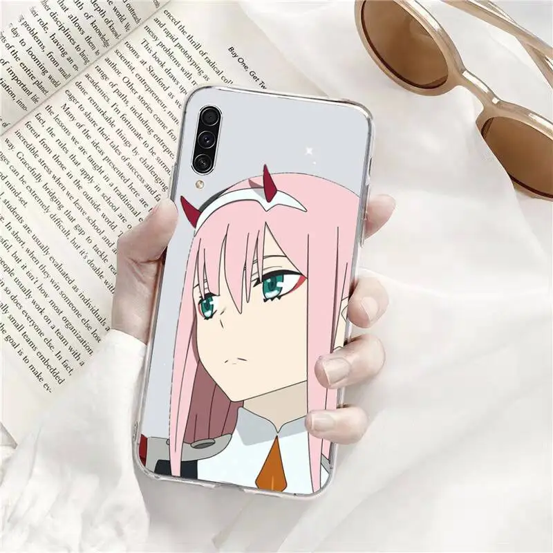 

Zero Two Darling FranXX Phone Case Transparent for Samsung s9 s10 s20 Huawei honor P20 P30 P40 xiaomi note mi 8 9 pro lite plus