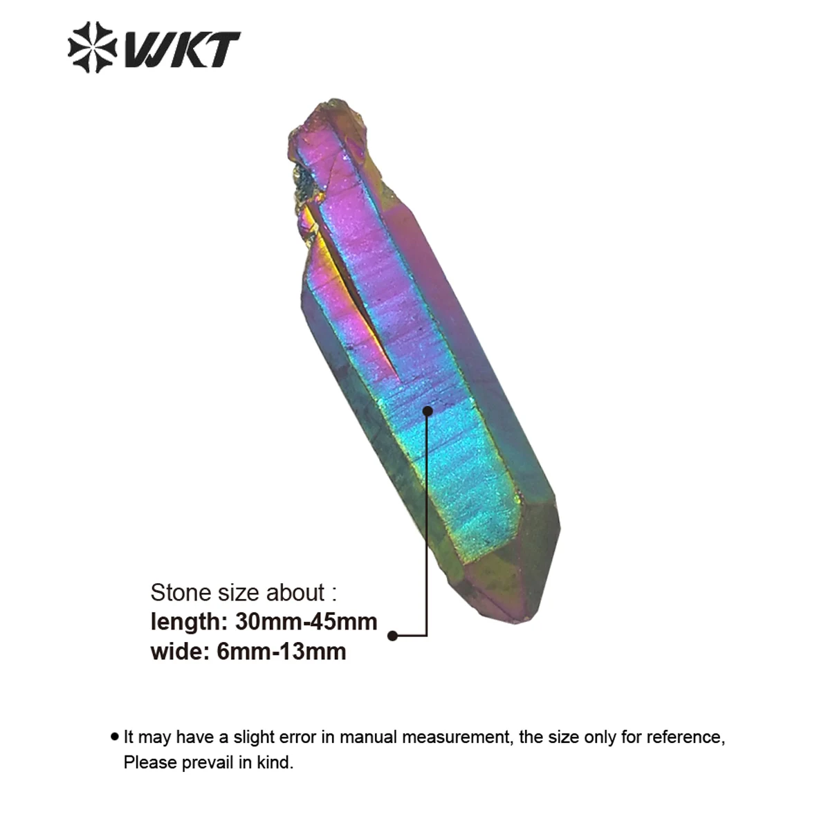 WT-G244 оптовая продажа на заказ Сияющий Титан Радужный кварц колонна Свободный