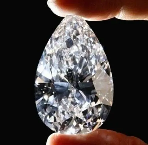Белый сапфировый Циркон 51.58Ct 18x25 мм грушевидная ограненная форма AAAAA VVS свободный