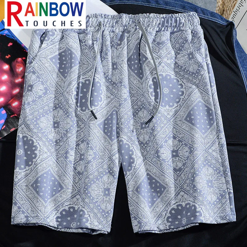 

Rainbowtouches Summer Shorts Men's Hip Hop Fashion Bandana Pattern Brand Leisure Sports Shorts Men Fashion Harlan Pants
