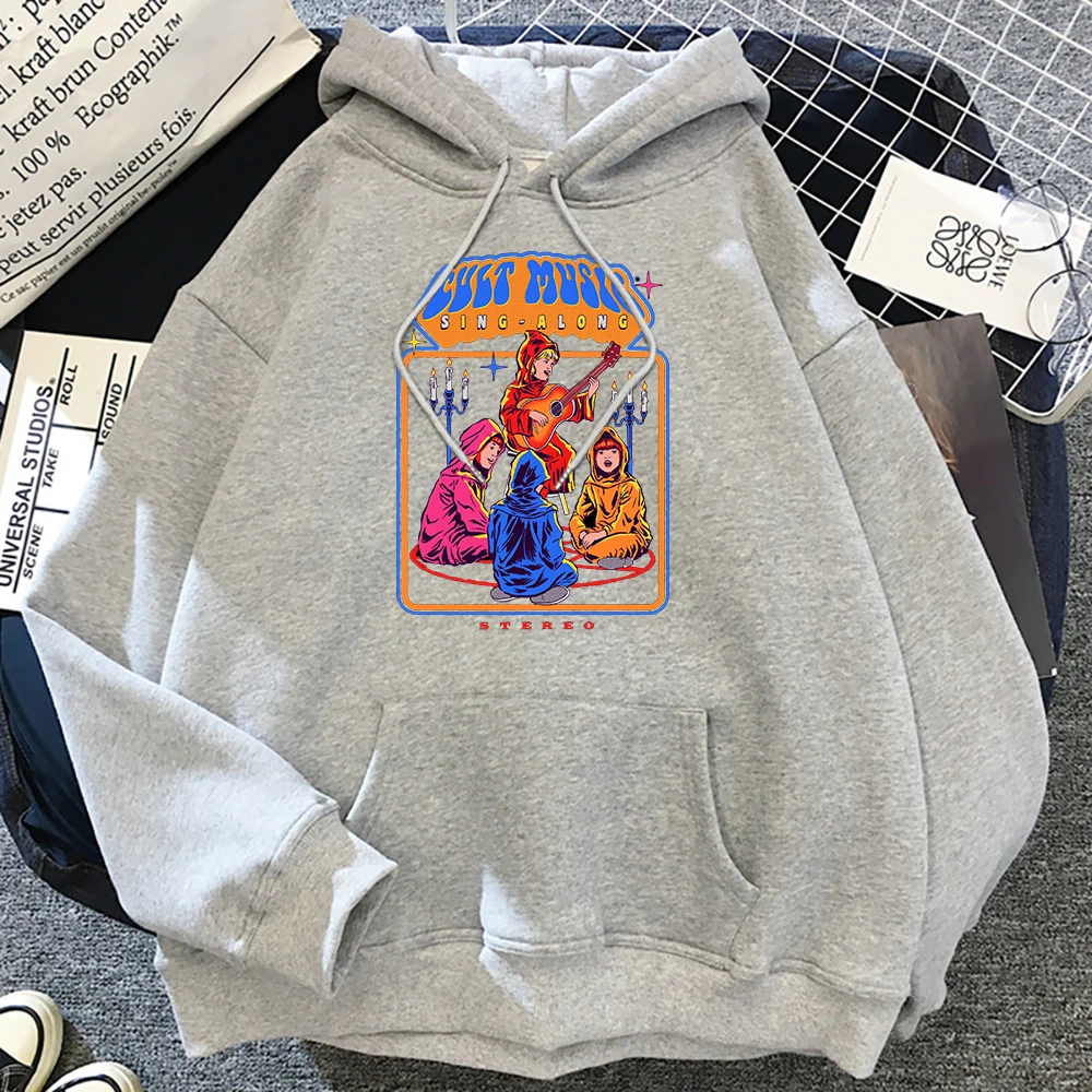 

Cult Music Sing-Along Print Creativity Hoody Women simple Oversize Sweatshirt Street Casual Hooded Autumn S-XXL Female Hoodies