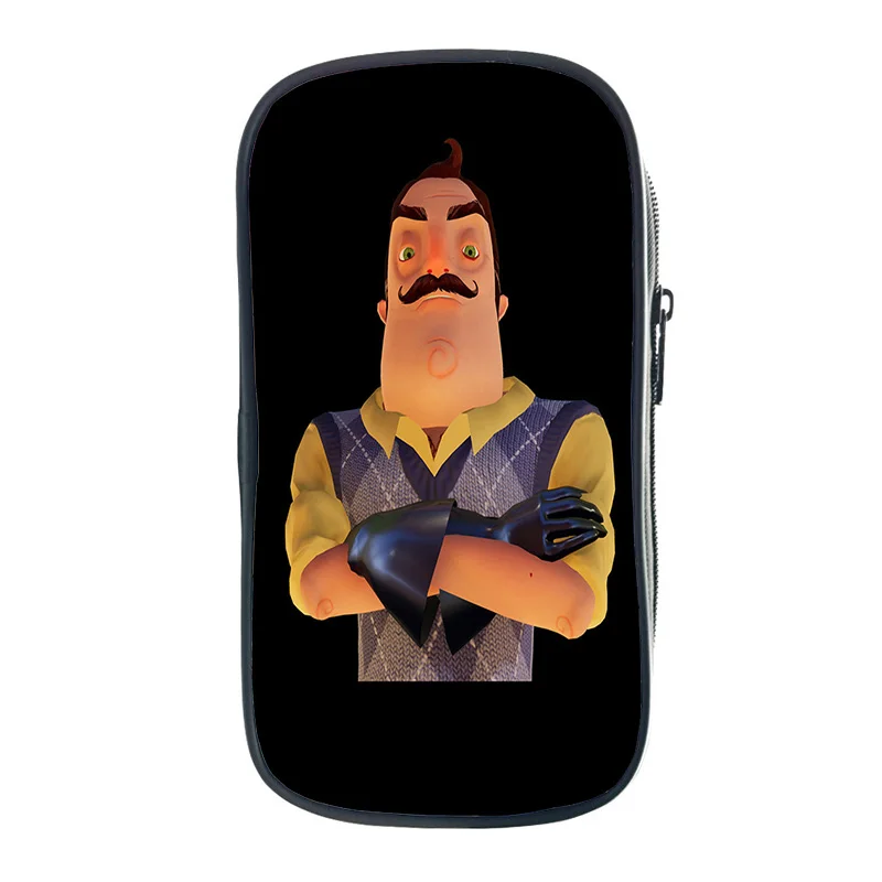 

Kawaii Hello Neighbor Pencil Case Large Quality School Box Boys Girl Stationery Bag Students Pen Bags Cartoon Game Cosmetic Case