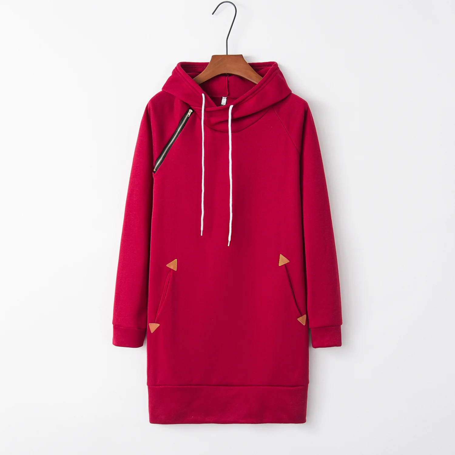 

Donsignet Women's Sweater New Fashion Spring and Autumn Loose Long Knitted Long Sleeves Hooded Collar Pullover Solid Color