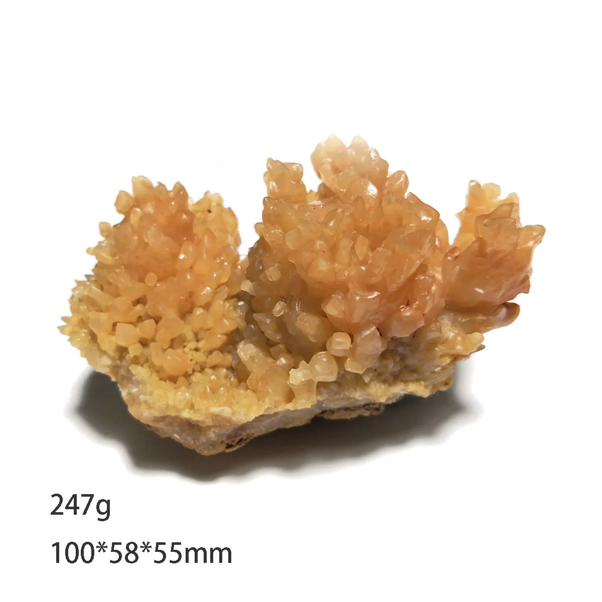 247 г C8-1 Редкий Натуральный оранжевый кальцит минеральные фотоорнаменты