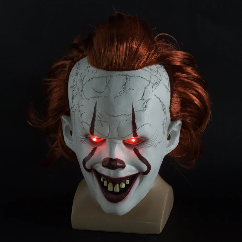 Фильм Стивен Кинг это Pennywise полная латексная маска для лица Хэллоуин пугающая