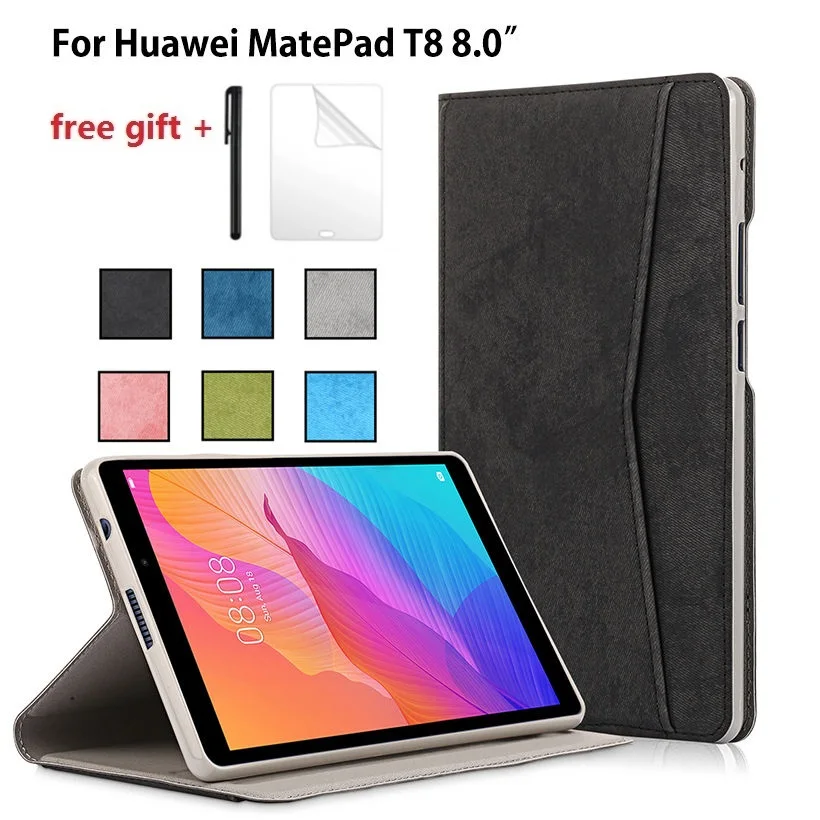 

Чехол для Huawei MatePad T8 8,0 2020, чехол для планшета из искусственной кожи, флип-чехол для Huawei MatePad T8 Kobe2-L09 Kobe2-L03, пленка для планшета 8 дюймов