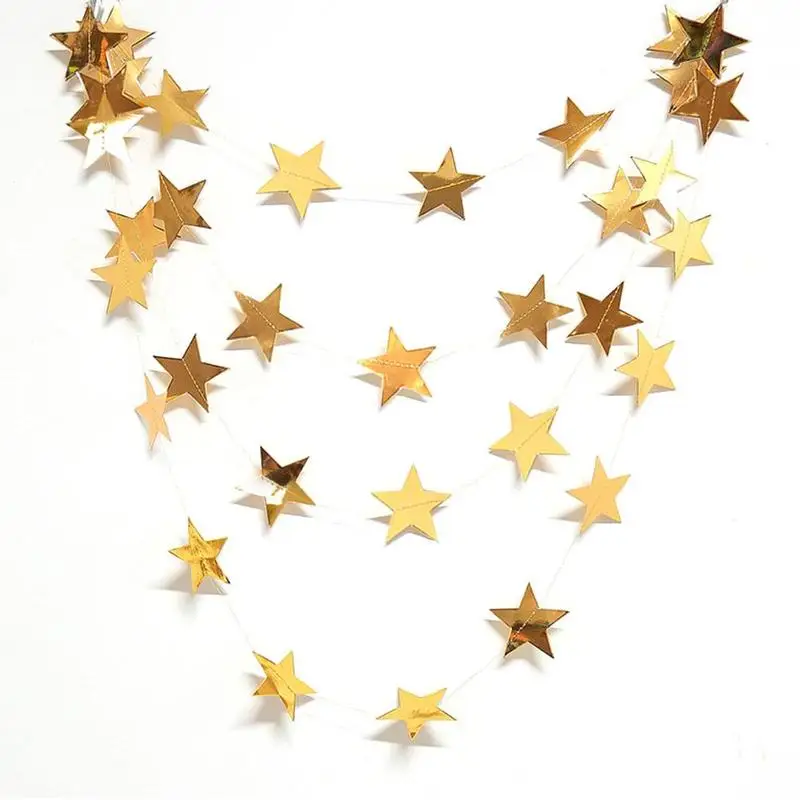 

Eid Mubarak Decor Banner for Home Gold Glitter Moon Stars Garland Islamic Muslim Festival Event Party Ramadan Kareem Ornament