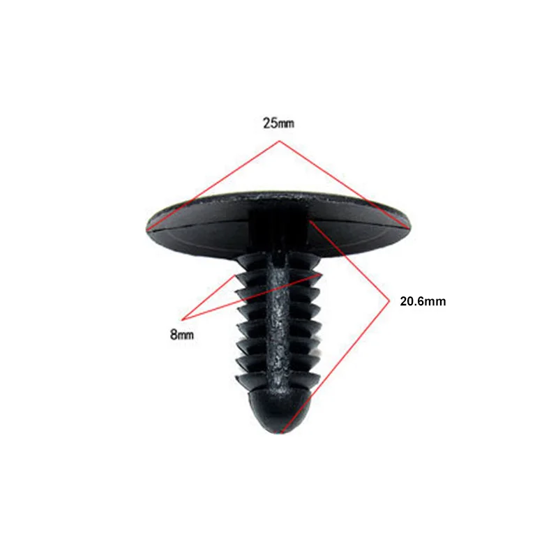 Пластиковые заклепки с отверстием 7 мм бежевые серые черные универсальные