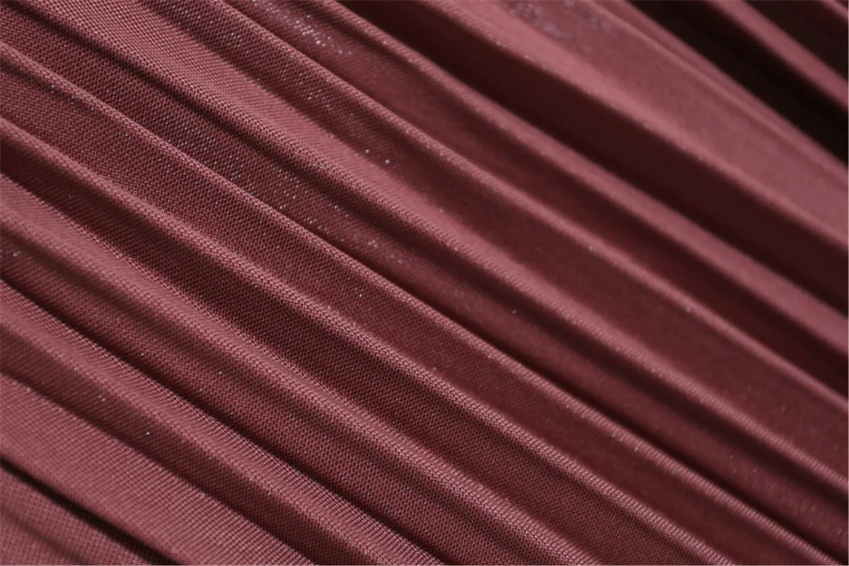 

Loose Elastic Waist Pleated Skirt Female 2019 Retro Solid Causal Maxi Skirts Elegant Fashion Sequin Women's Long Skirts