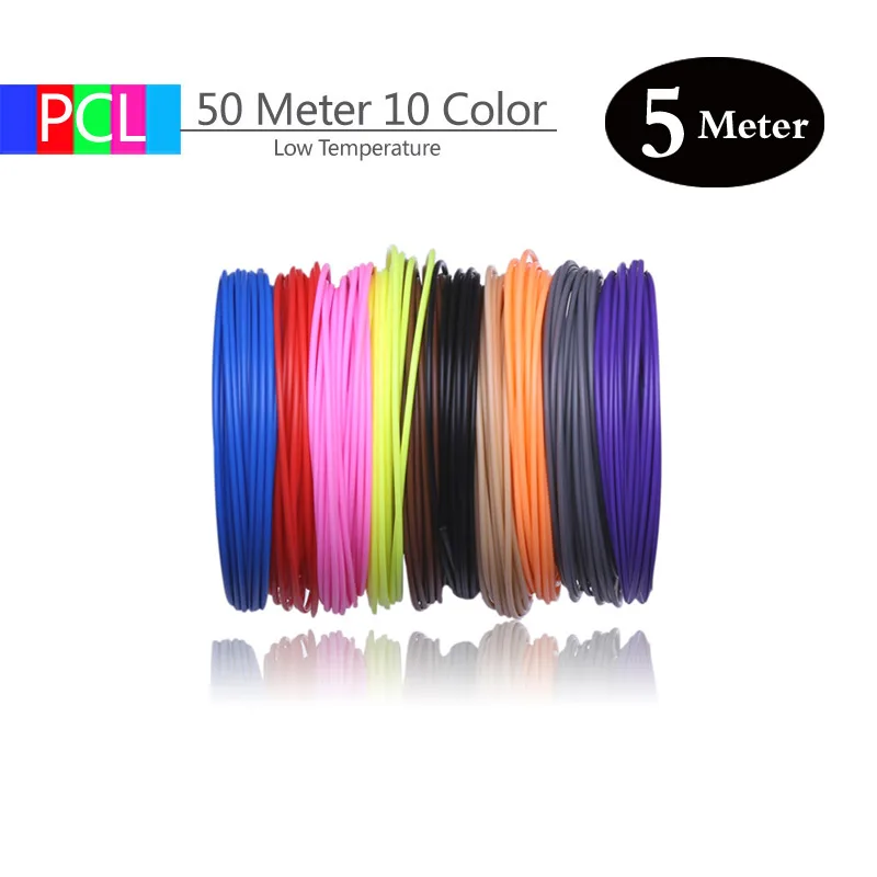 Нить PCL 50/100 м 10/20 цветов 1 75 мм пластик материалы для низкотемпературной 3d-ручки и