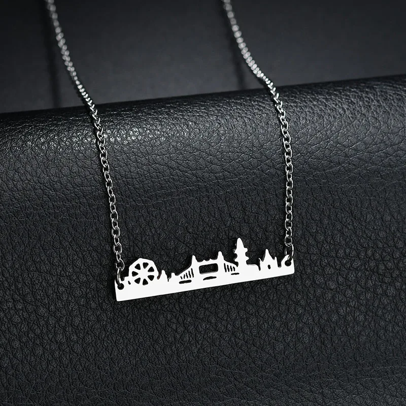 Женский и мужской браслет ELSEMODE кулон из нержавеющей стали в стиле Тауэрский мост