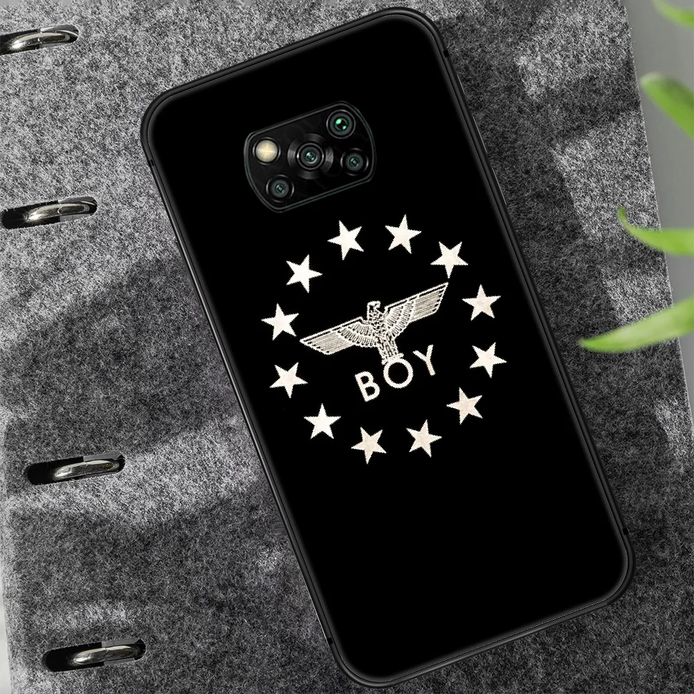 

Fashion brand Boy London Phone case Cover Hull For Xiaomi Mi A2 A3 8 9 9T Note 10 Se Lite Pro black Bumper Tpu Prime Soft Shell