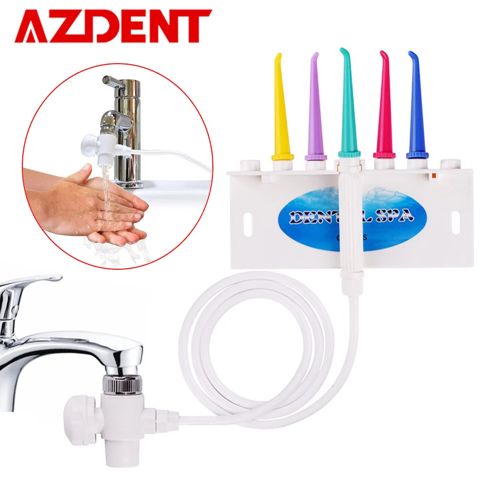 

AZDENT Faucet Water Dental Flosser Oral Jet Irrigator Water Irrigation Flossing Teeth Brush SPA Tooth Clean Noiseless for Family
