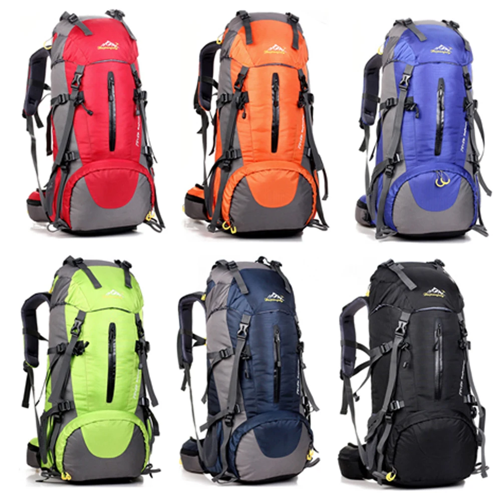 

Big 60L Large Outdoor Backpack Climbing Bag Waterproof Camping Mountaineering Hiking Trekking Backpacks Molle Sport Bag Rucksack