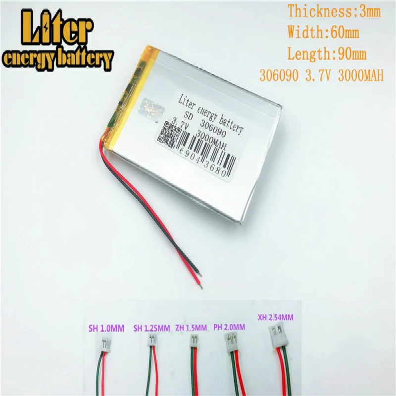 3,7 V, 3000 мА/ч, 3500 мА/ч, 4000 мА/ч, 356090 406090 306090(полимерный литий-ионный аккумулятор) литий-ионный аккумулятор для планшетного компьютера 7 дюймов 8 дюймов