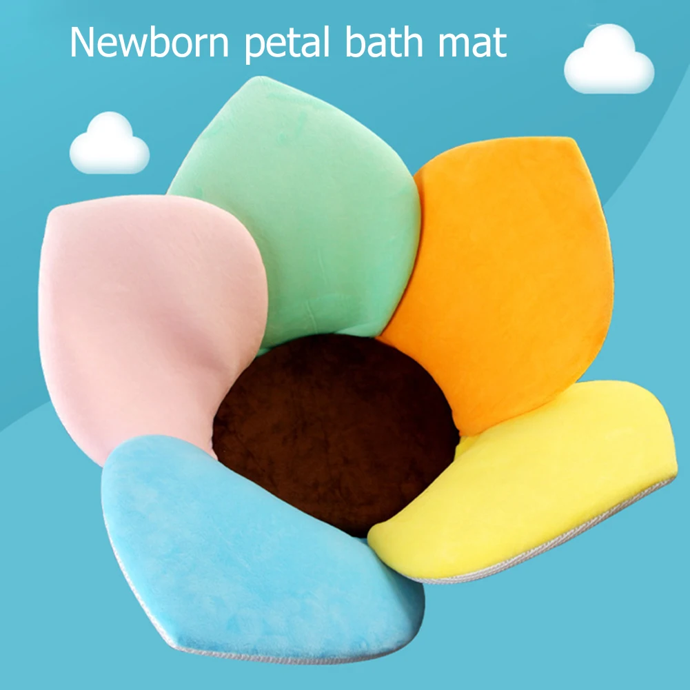 

Infant Newborn Non Slip Blooming Flower Soft Seat Cushion Infant Cushion Safety Petal Mat Bathtub Sink Bath