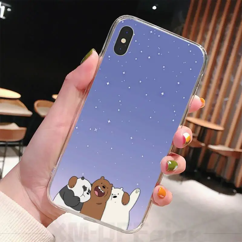 Мягкий силиконовый чехол из ТПУ с тремя голыми медведями для iphone 6 6s plus 7 8 X XS XR MAX 11
