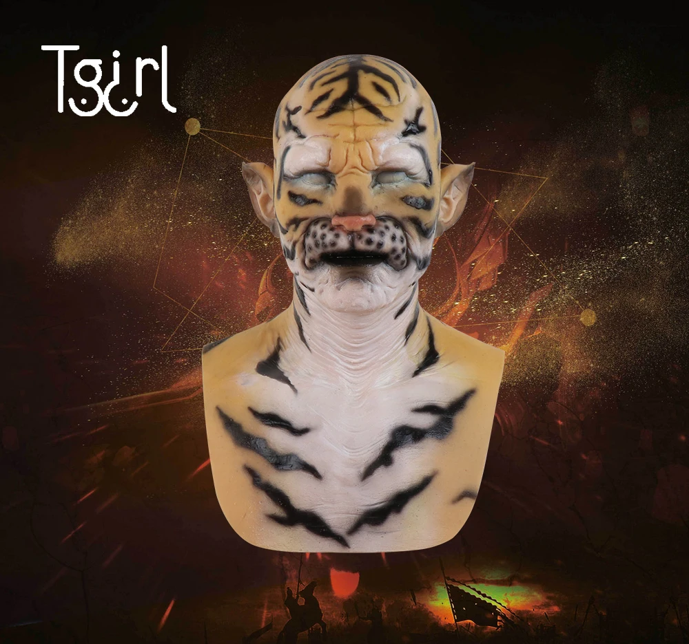 Tgirl Тигр силиконовый женский головной убор Трансвестит реалистичный для