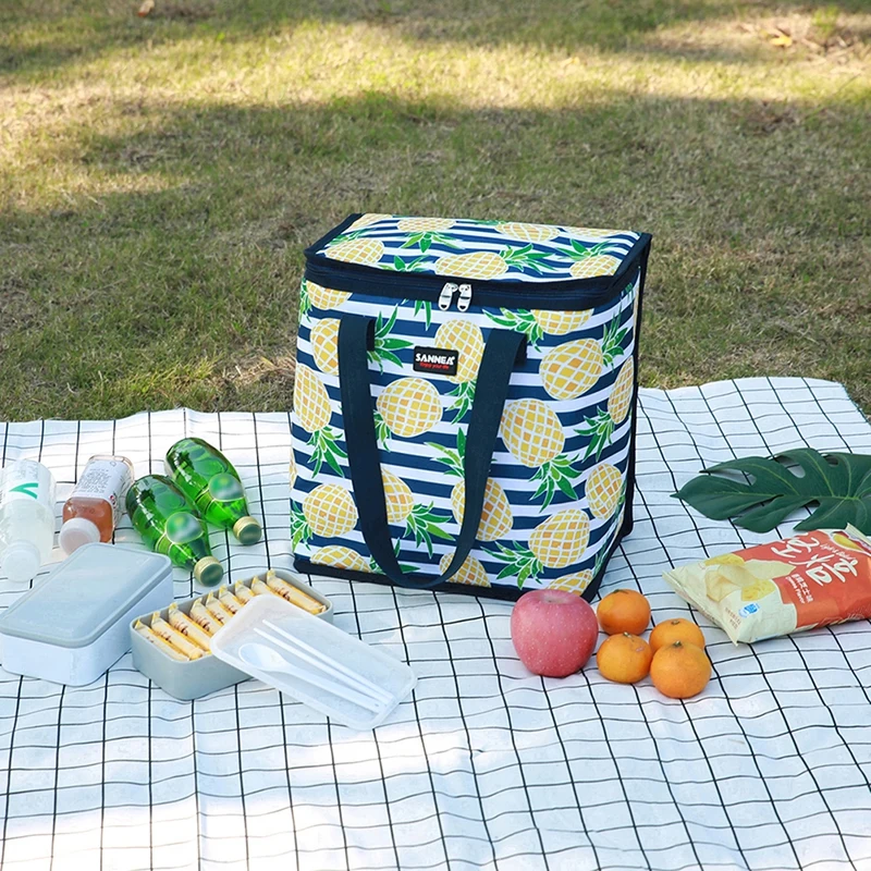 Новая ткань Оксфорд цветная Портативная сумка для обеда изоляционная складная