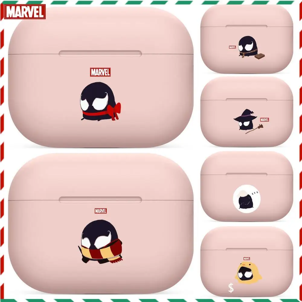 

Cute Venom Marvel For Airpods 1 2 pro case Protective Bluetooth Wireless Earphone Cover For Air Pods case air pod cases Pink cut