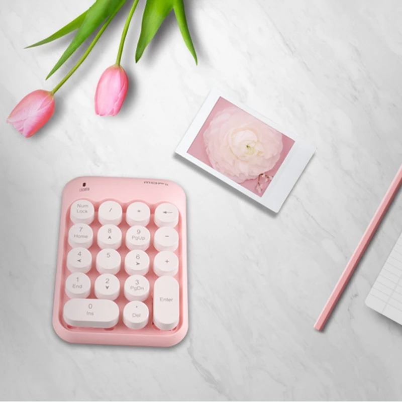 MOFII 2 4G Беспроводная клавиатура с цифрами портативная 18 круглая Клавиатура для