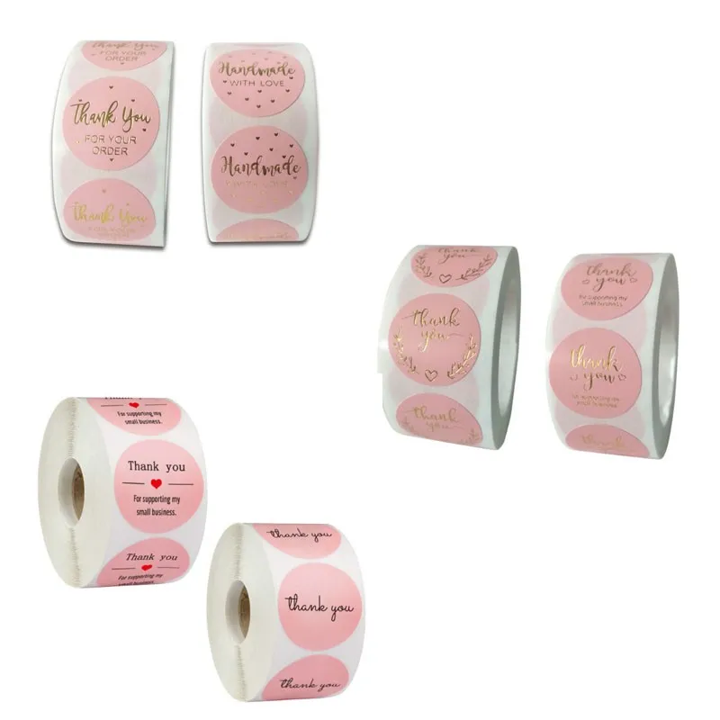 500 шт./рулон декоративные наклейки ручная работа с любовью|Канцелярские наклейки|