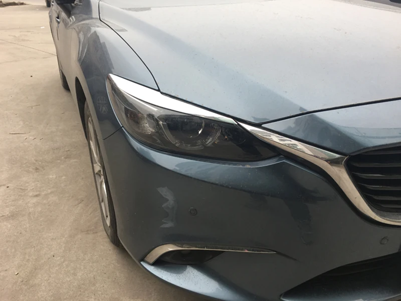 Хром ABS головной светильник передняя лампа брови век планки для 2018для Mazda 6 GJ ATENZA для мазда 6